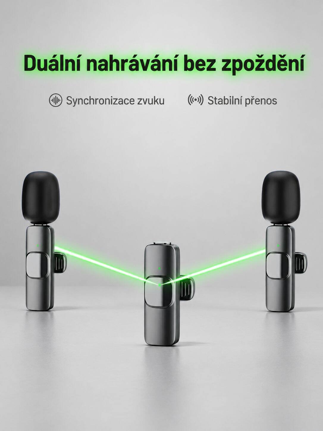Bezdrátový klipový mikrofon s jednoduchým připojením