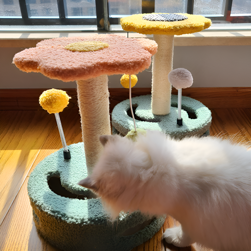 ของเล่นแมวที่ลับเล็บแบบจานหมุนขนาดเล็ก