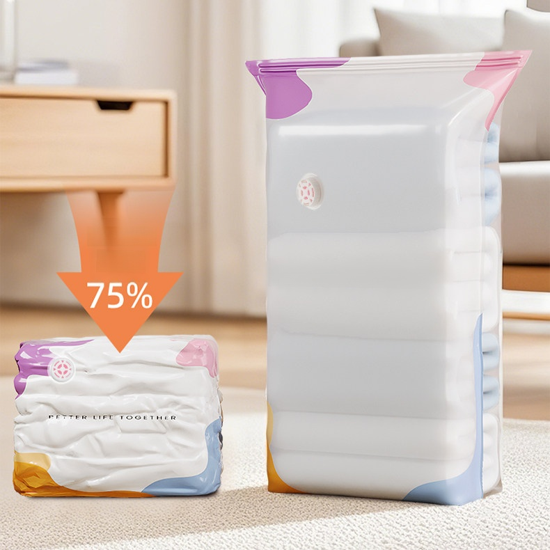 Bolsa de almacenamiento al vacío para ropa y edredones sin bomba