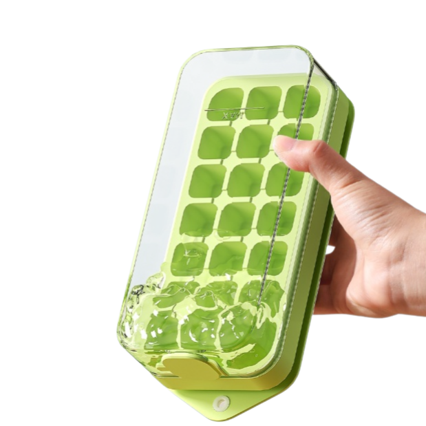 Fill with water and press the ice tray