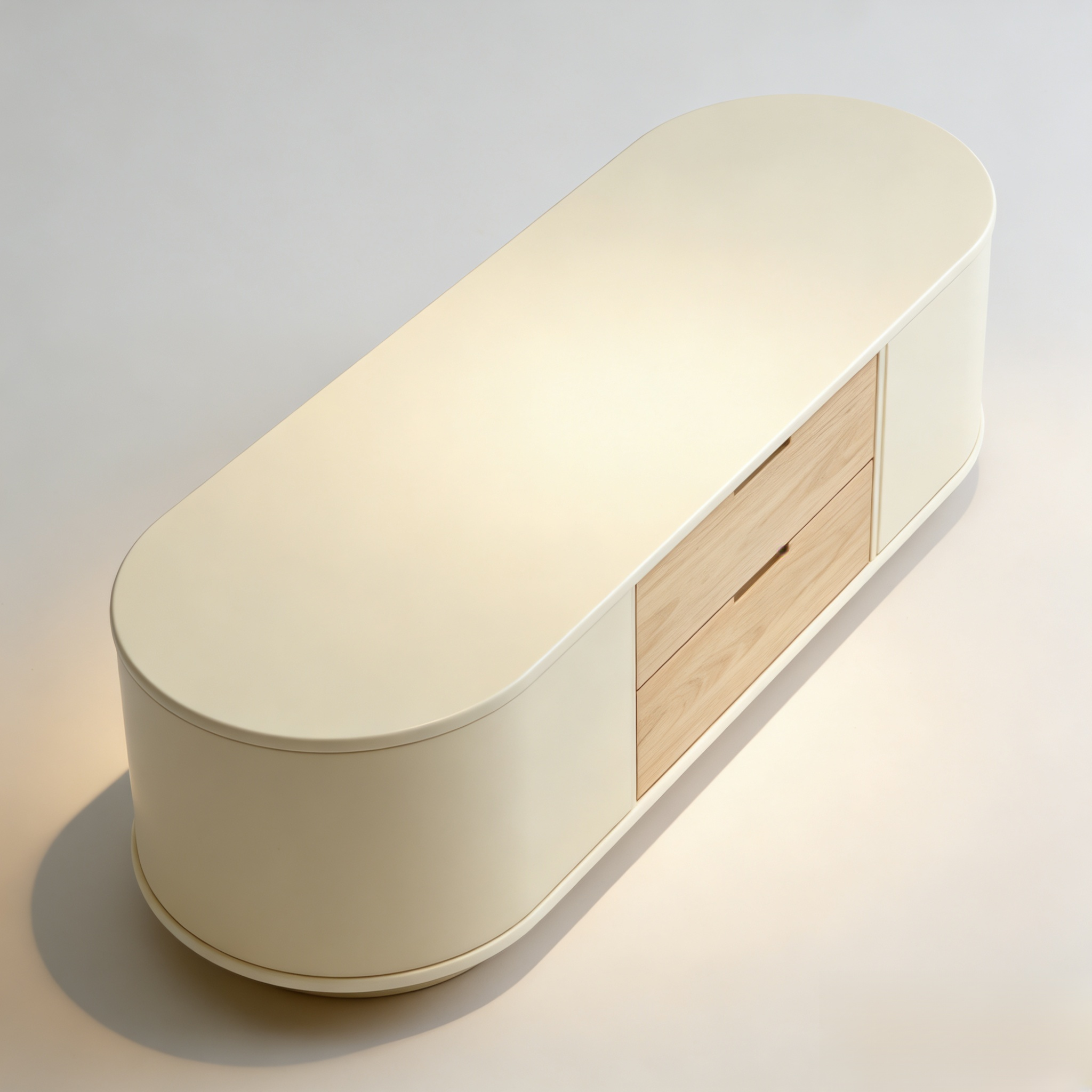 テレビと収納スペースのあるテレビボード