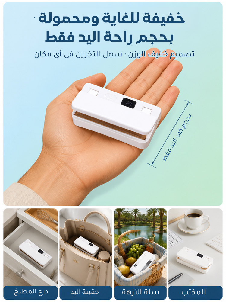 آلة إغلاق أكياس الطعام البلاستيكية المحمول 