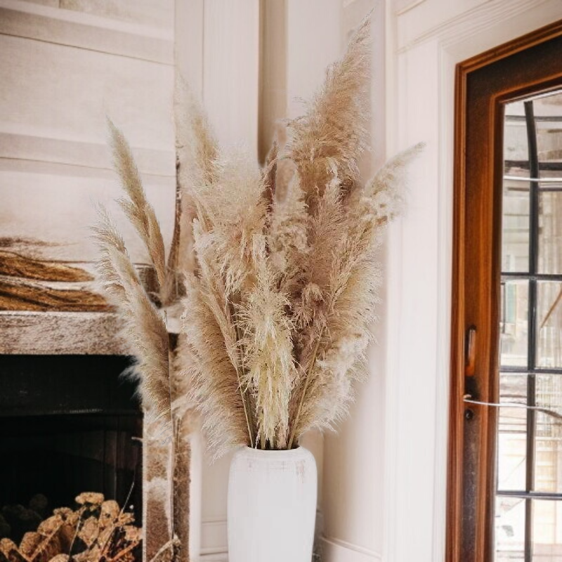 ترتيب زهور مجففة حمراء للزينة