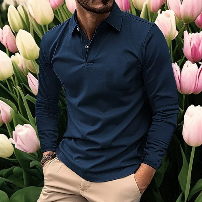 Camisa de manga larga para hombre estilo casual