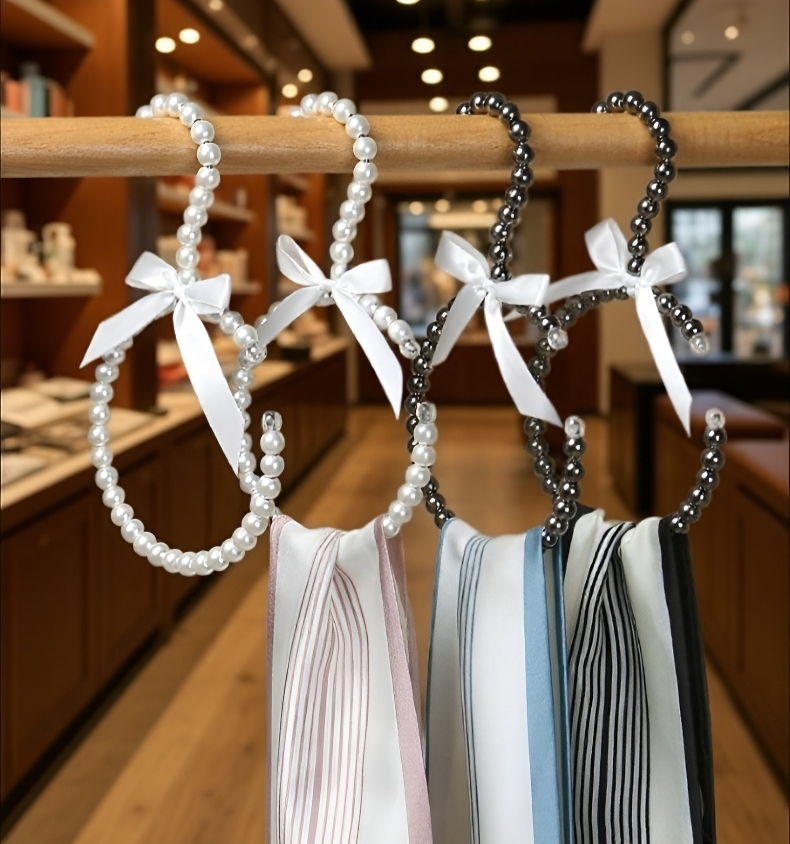 Non-slip pearl hook in modern wardrobe