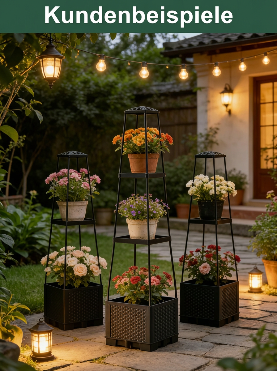 Gartenanbaukasten als dekoratives Element im Garten