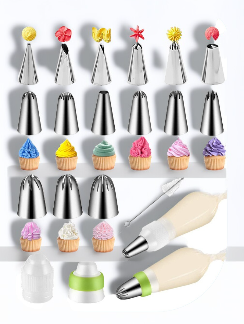 Spritztüllen Set für Gebäck und Dessert Verzierung
