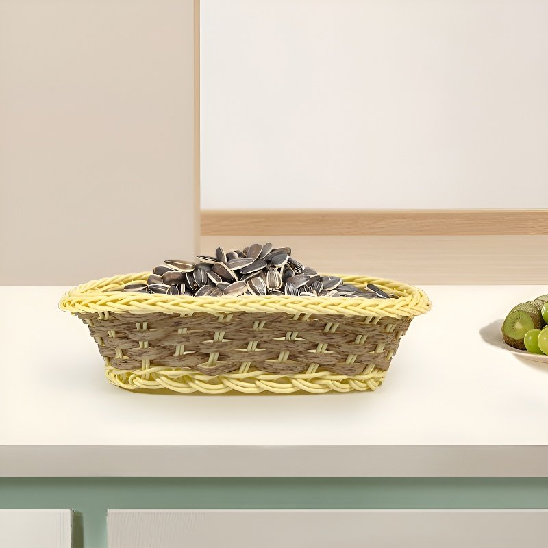 Kunst-Rattan Aufbewahrungskorb für Fernbedienungen und Kleinteile