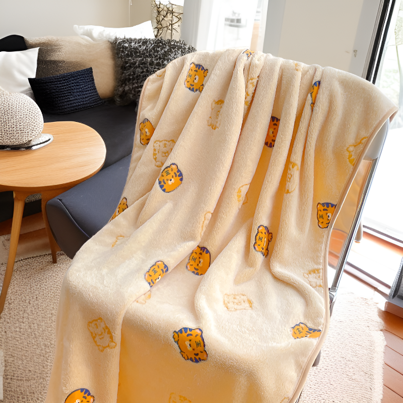 러블리 코랄 플리스 점심시간 담요 기숙사 사무실 겸용 에어컨 이불