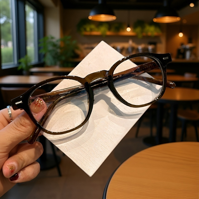 Montura de gafas redondas de acetato, estilo militar, para rostros pequeños, unisex