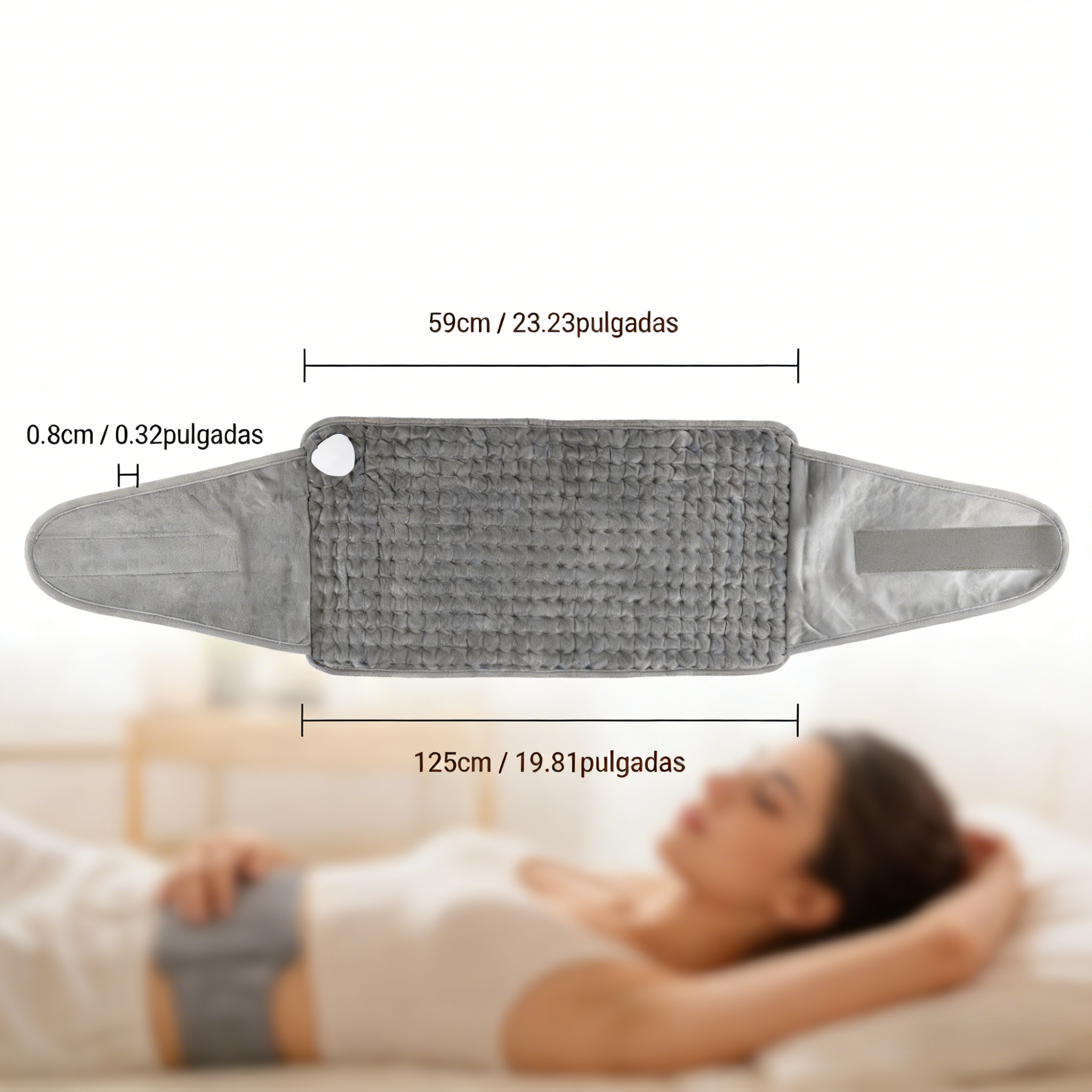 Cinturón de calor para la cintura, almohadilla térmica para el hogar, soporte lumbar con calefacción