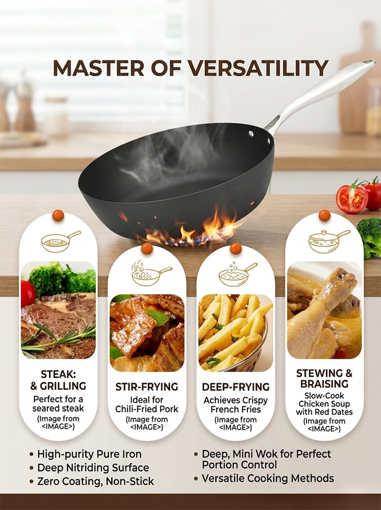 [Reusable for 30 years]Ultimate Rust-Resistant Carbon Steel Wok