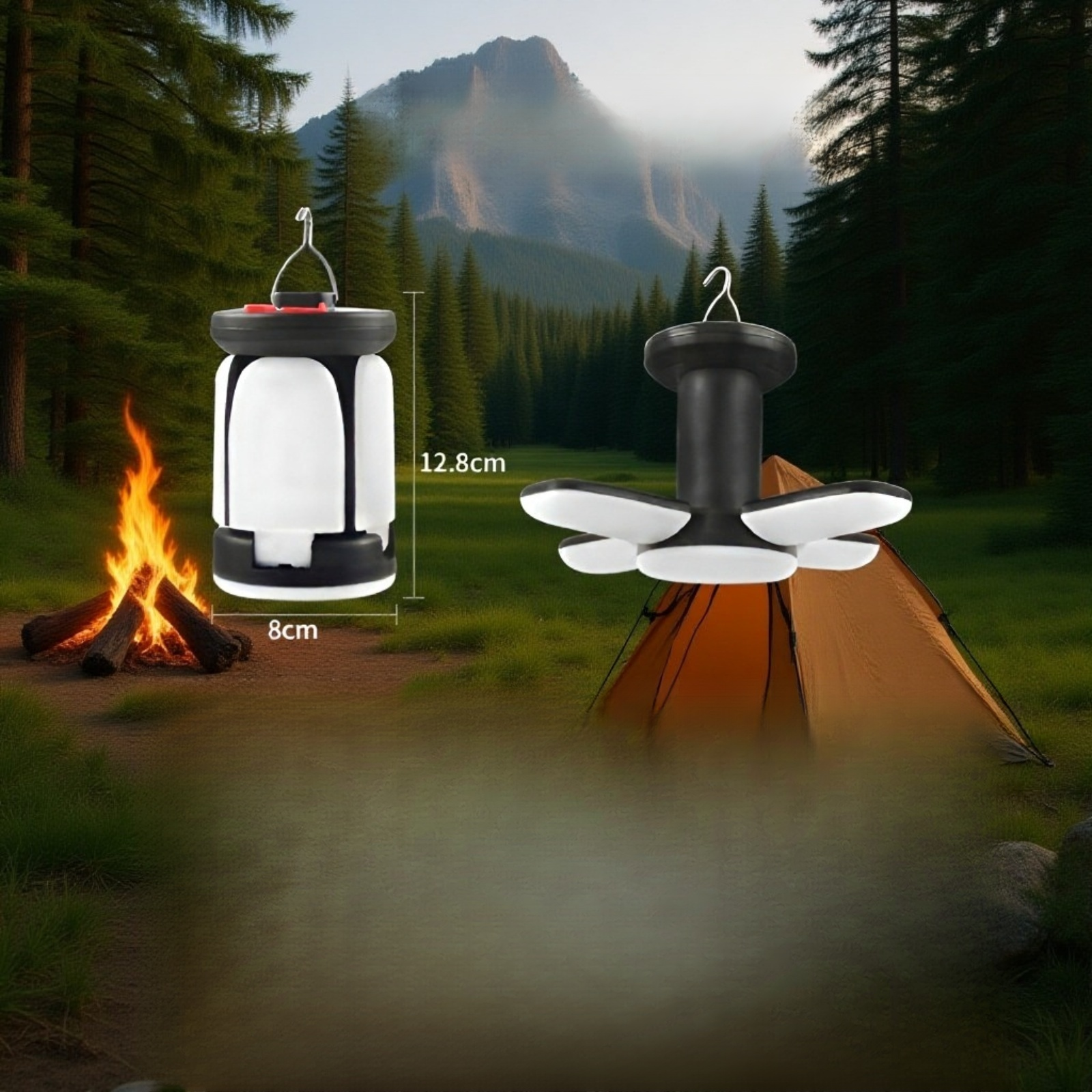 Four-Panel Solar Charging Light