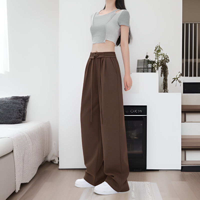 レディース ベージュ オールマイティストレートパンツ