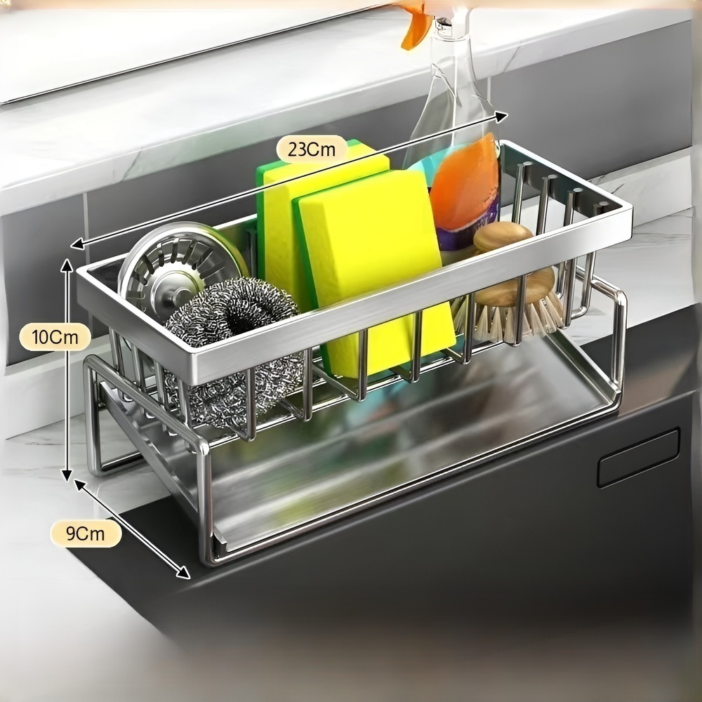Kitchen Sponge Rag Storage Basket Dishwashing Sink Organizer