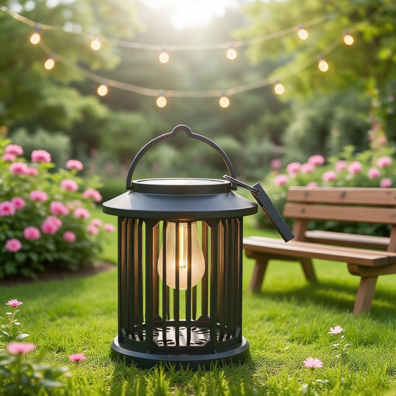 Moderní solární osvětlení na terase