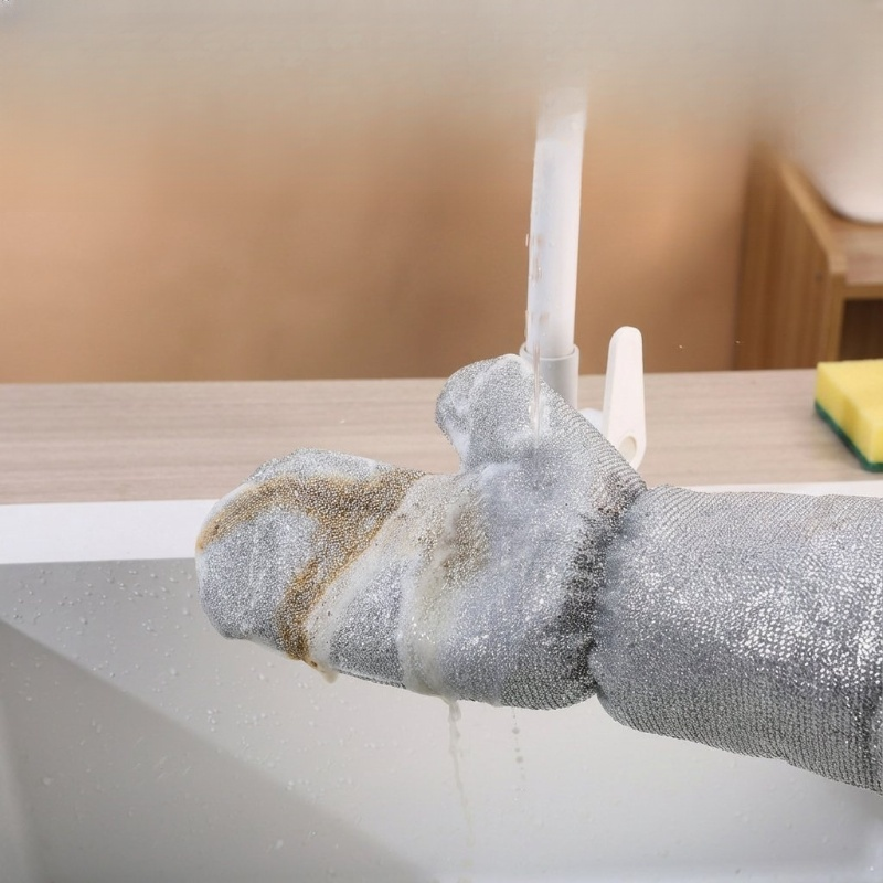  Waterproof Heat-Resistant Extended Steel Mesh Gloves