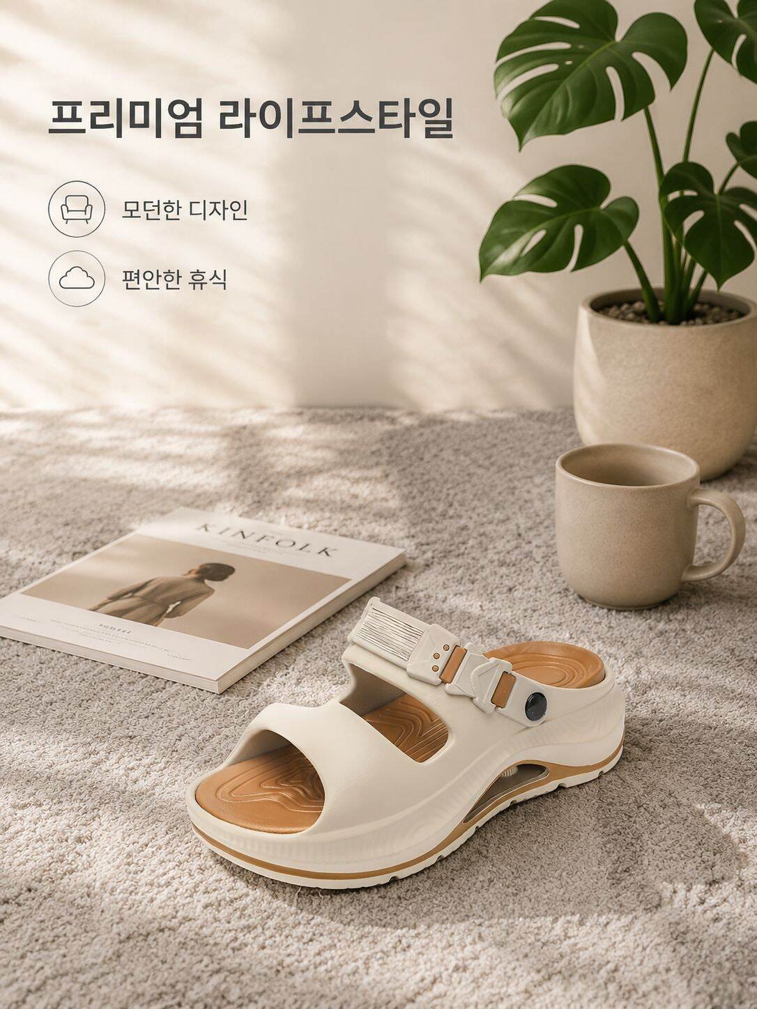남성용 여름 슬리퍼 메인 이미지