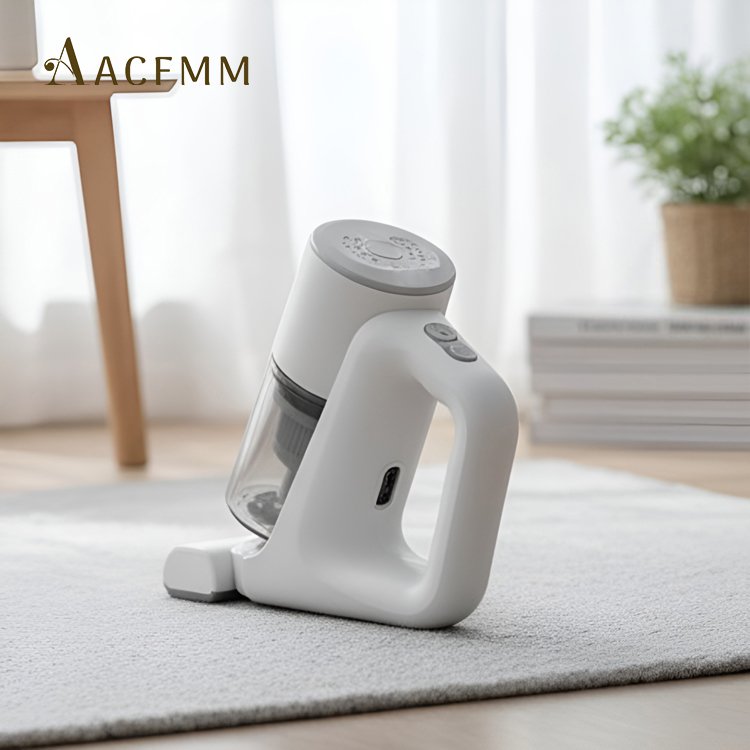 경량 디자인의 진공청소기 들고 있는 손