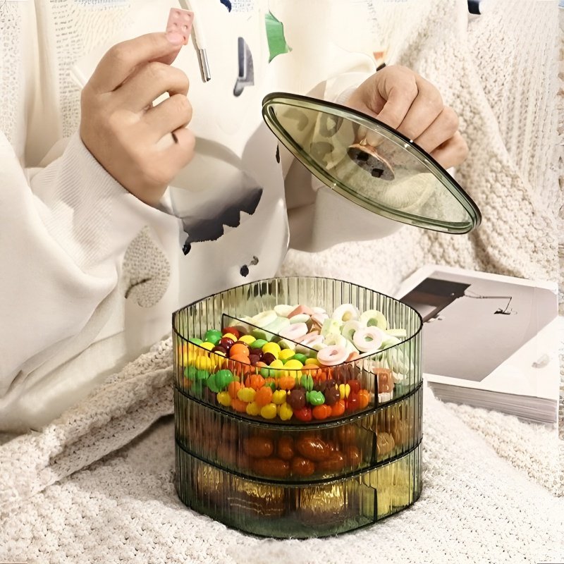 リビングルーム ライト ラグジュアリー コンパートメント オーガナイザー マルチレイヤードライフルーツプレートキャンディボックス クリームゴールデンラビットコーヒーテーブルオーガナイザー