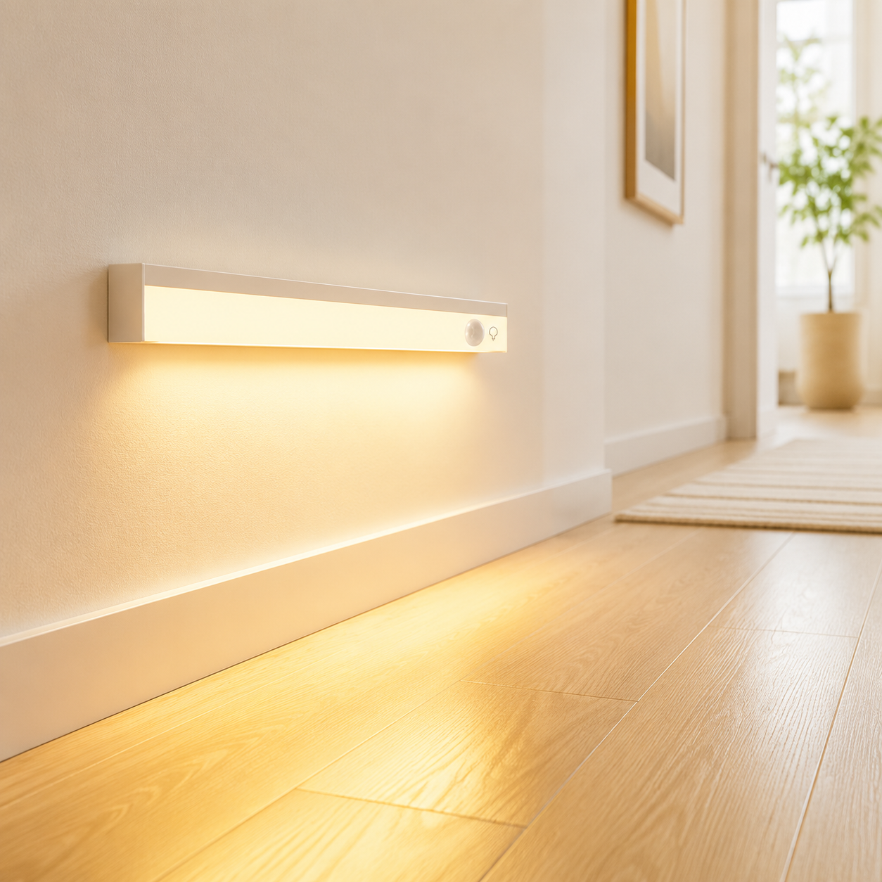 LED Intelligentes Nachtlicht mit Bewegungssensor, magnetisch und kabellos, länglich