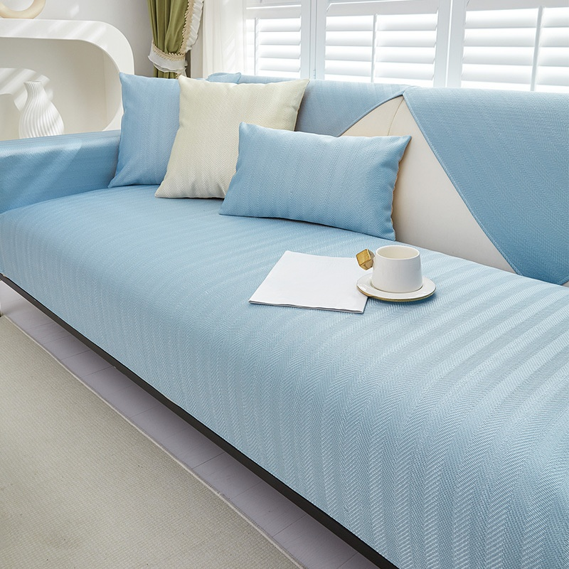 ชุดเบาะรองโซฟาไหมน้ำแข็งกันลื่นสำหรับหน้าร้อน