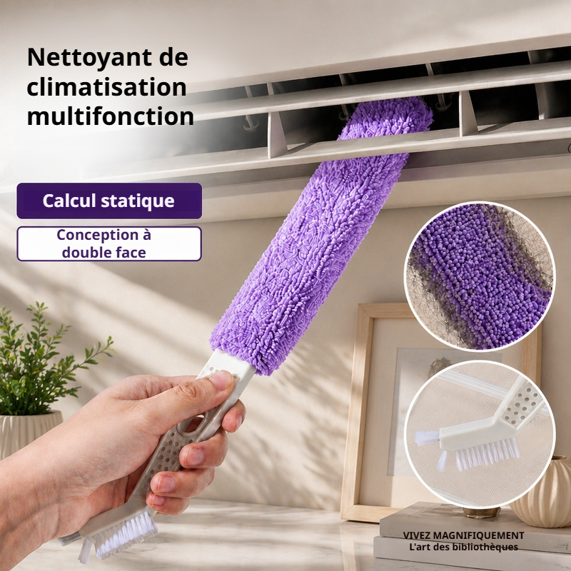 Bâton de nettoyage multifonctionnel à poussière avec adsorption électrostatique