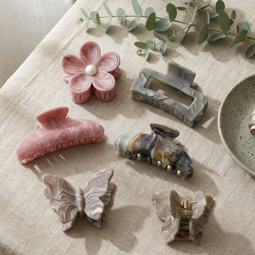 4-teiliges minimalistisches Haarspangen-Set