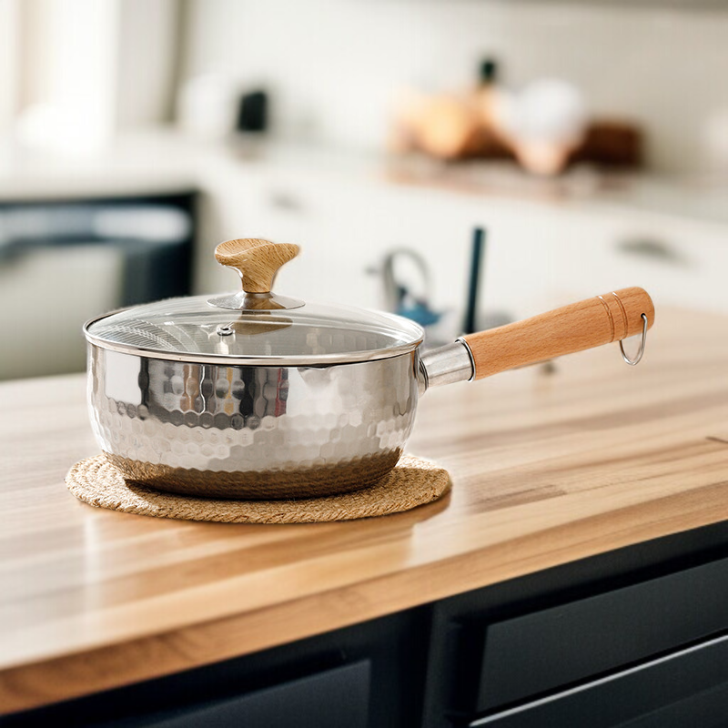 栄養補給ポット未コーティング小さなミルクポット和風雪パン赤ちゃん特別な栄養補給ポットステンレス鋼の赤ちゃん家庭用インスタントラーメンスープポット