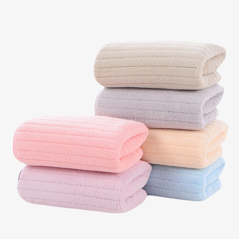 코랄 잔 가느다란 타월