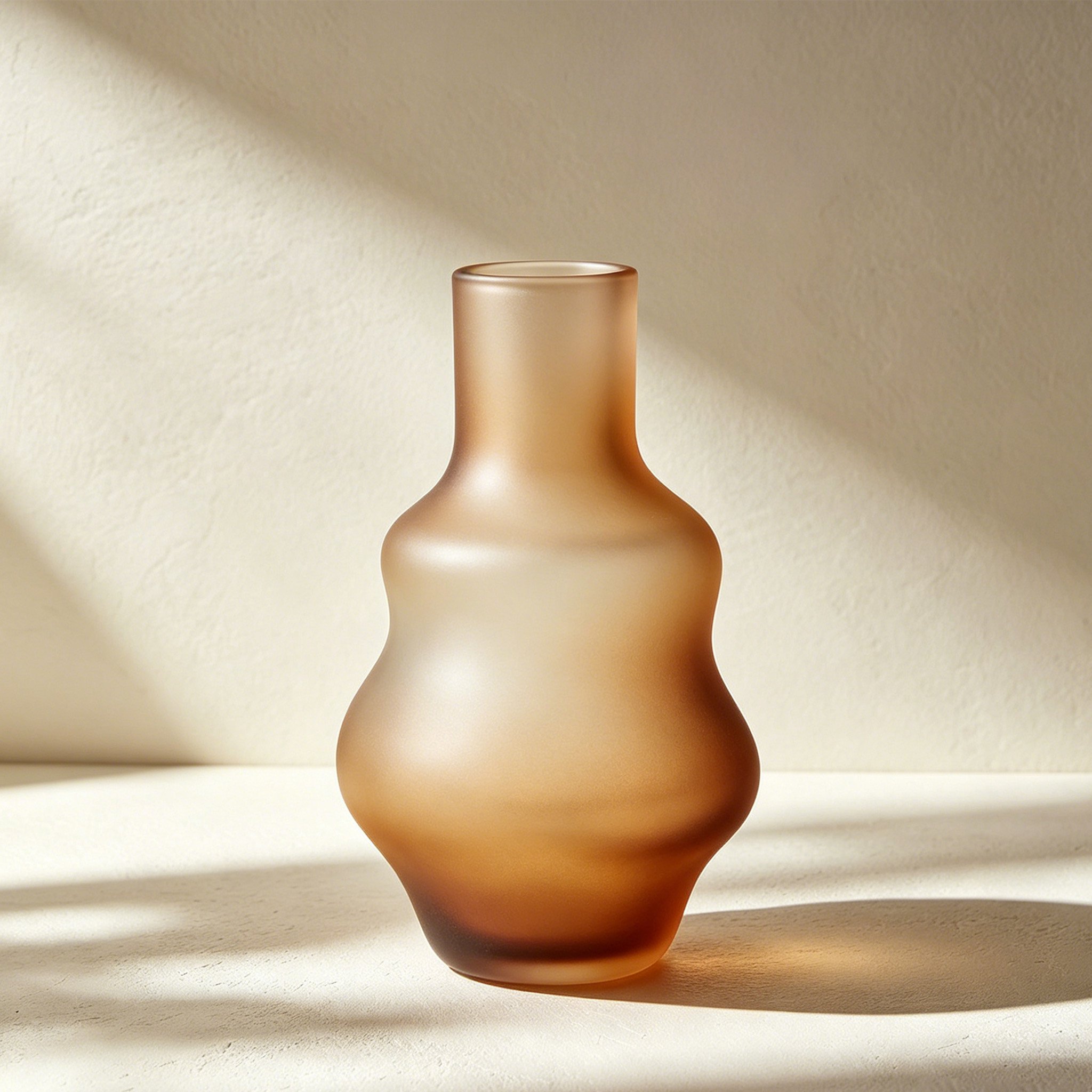 Set of 2 Clear Glass Vases