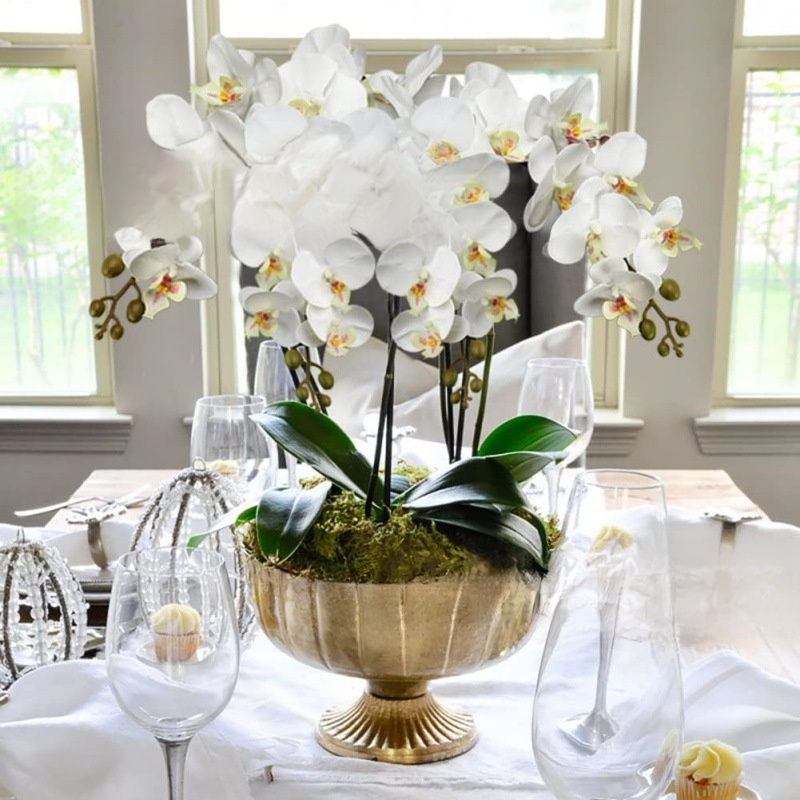 ตุ๊กตาดอกกล้วยไม้ฟาแลนนอปซิสประดับบ้าน