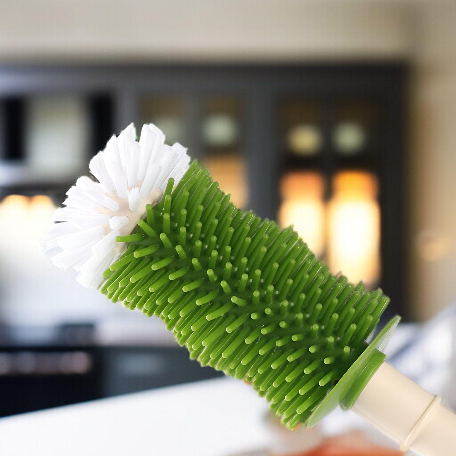 Set de cepillos limpiadores de botellas de silicona y nailon