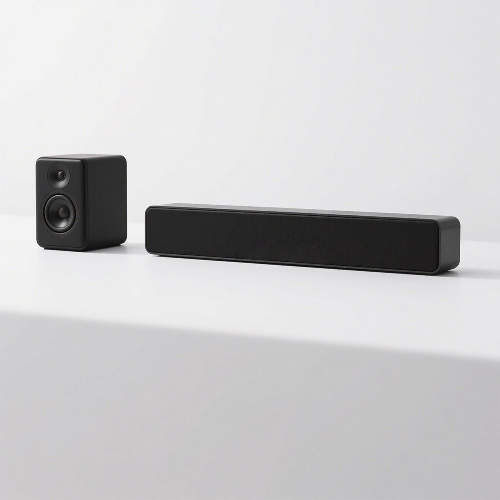 Detailní pohled na kovový Bluetooth soundbar