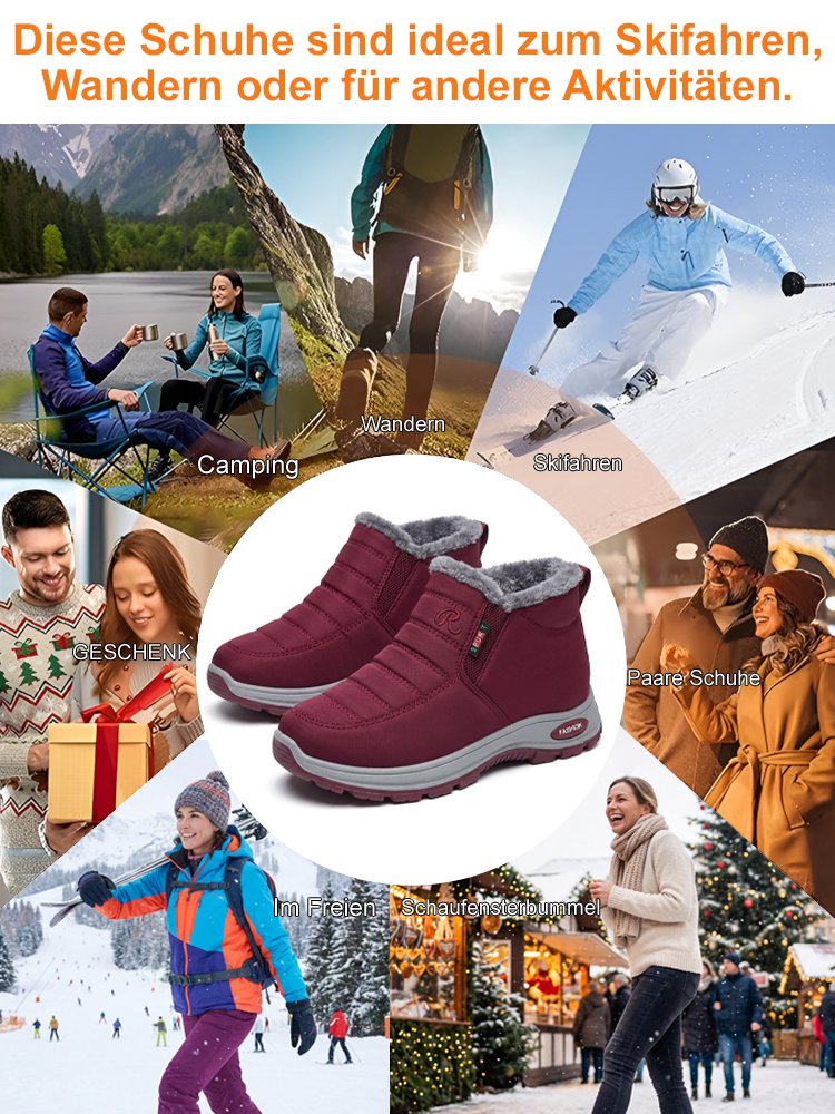Gefütterte Schuhe für Männer und Frauen, die warm halten.