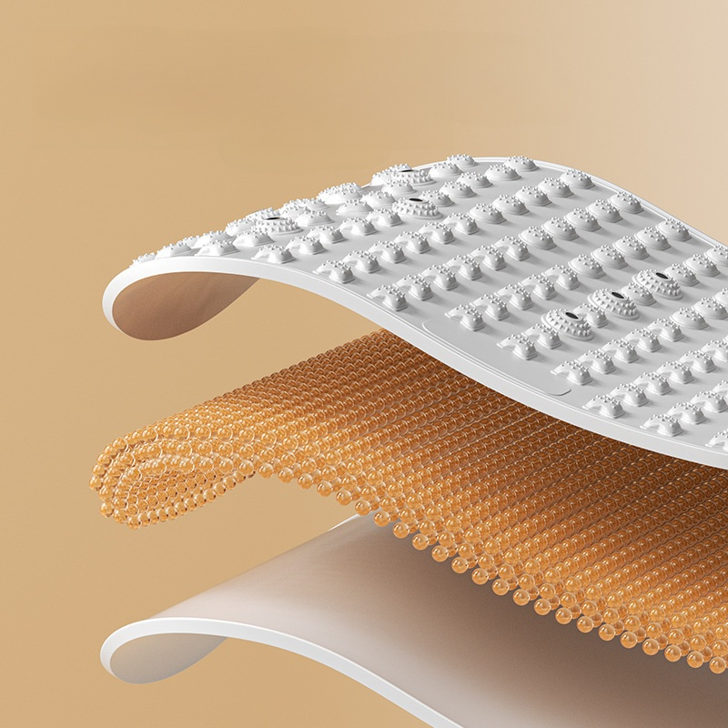 Silicone acupressure mat, large soft foot massage mat, home yoga mat