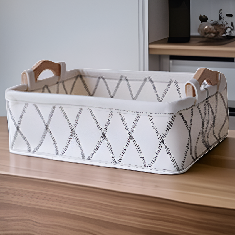 Stoffkunst Desktop Müll Aufnahmebox