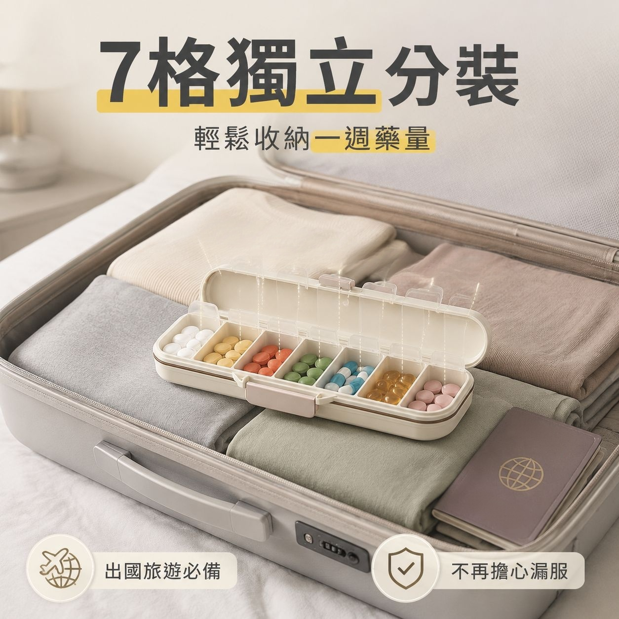 便攜式分格密封藥盒