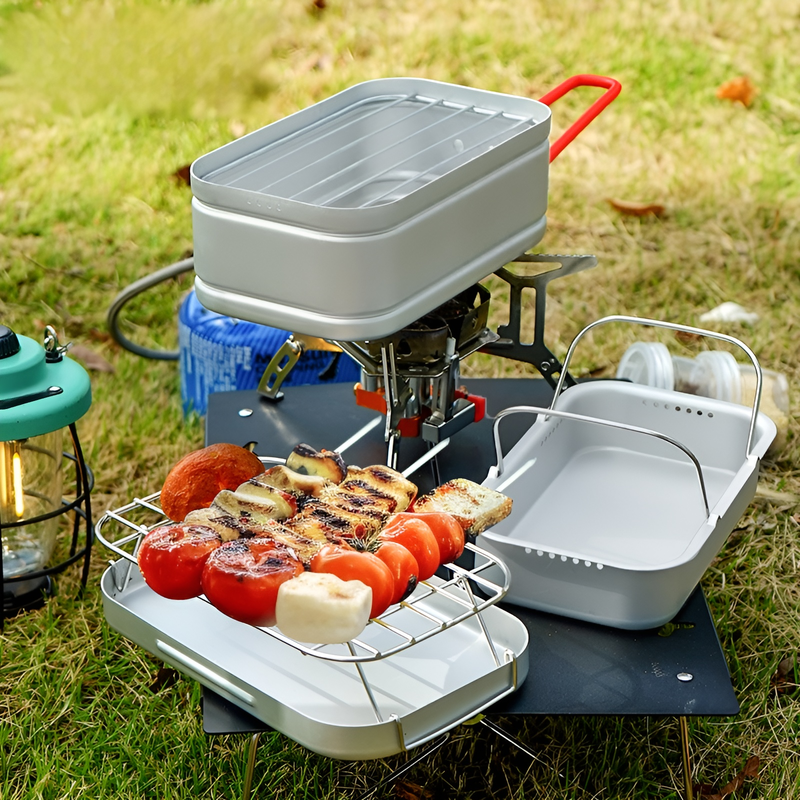 캠핑용 다기능 알루미늄 도시락통