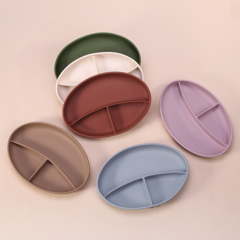 아기 식기 세트 흡착 방지 분리형 식판 아기 밥그릇 숟가락 식기