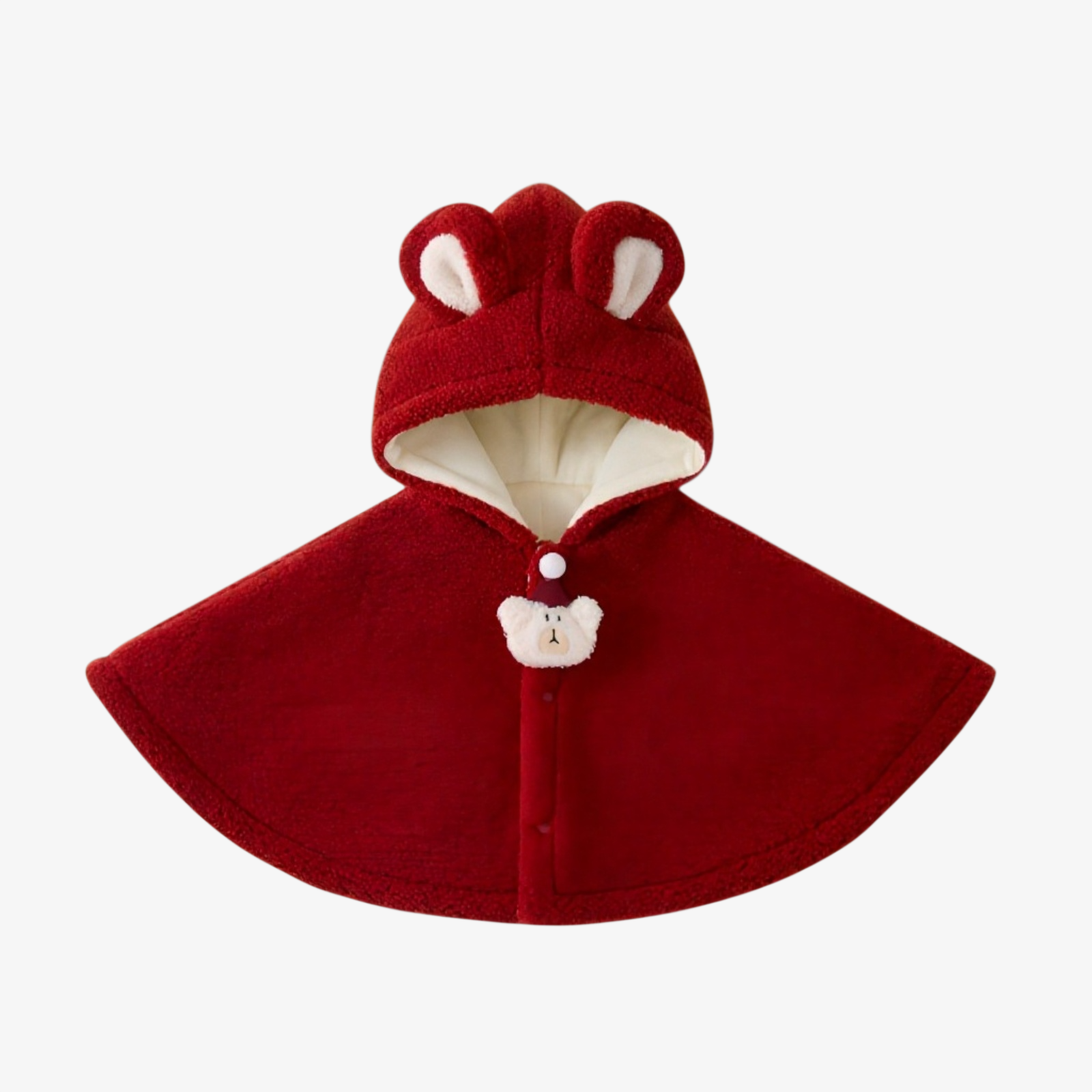 Abrigo tipo poncho de invierno para bebé niña, con forro cálido y capucha, estilo moderno