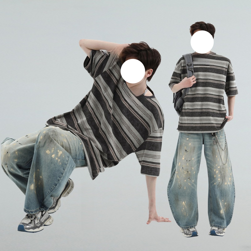 ストライプ半袖Tシャツ