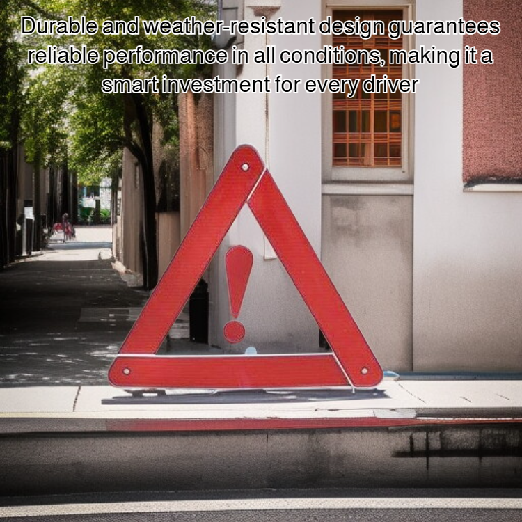 Close-up view of frame vehicle warning device in operation