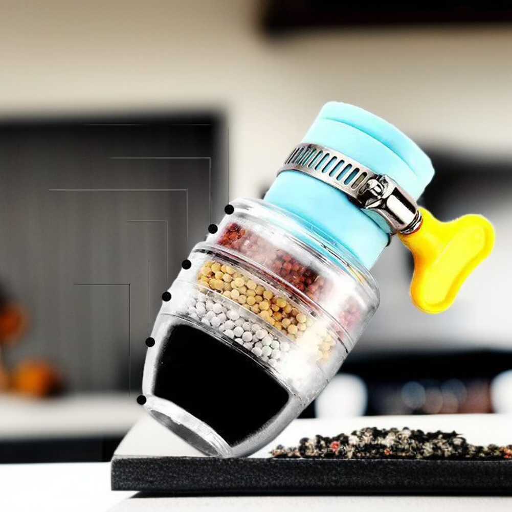 蛇口取付型浄水器 6層フィルターで水道水の汚染物質を徹底除去