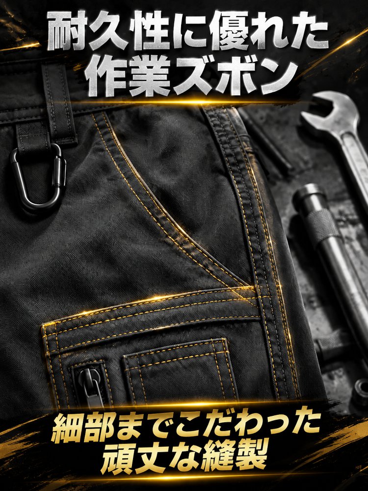 ミリタリースタイルに合う耐摩耗カーゴパンツ
