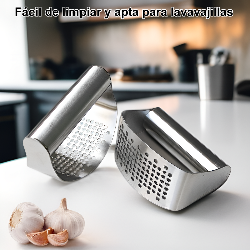 Herramienta casera para picar ajo