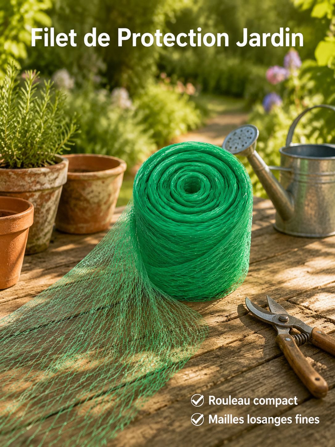 Filet anti-oiseaux pour jardin, filet de protection en polyéthylène pour cour, filet anti-oiseaux po