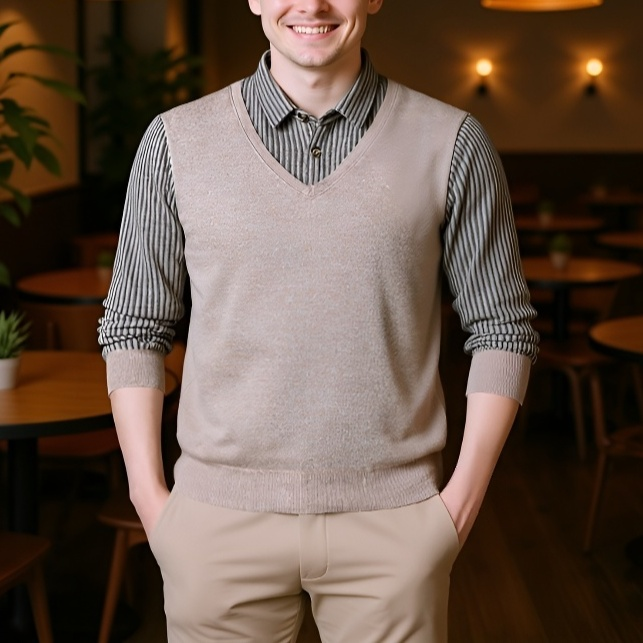 캐주얼 코디 남성용 레이어드 셔츠