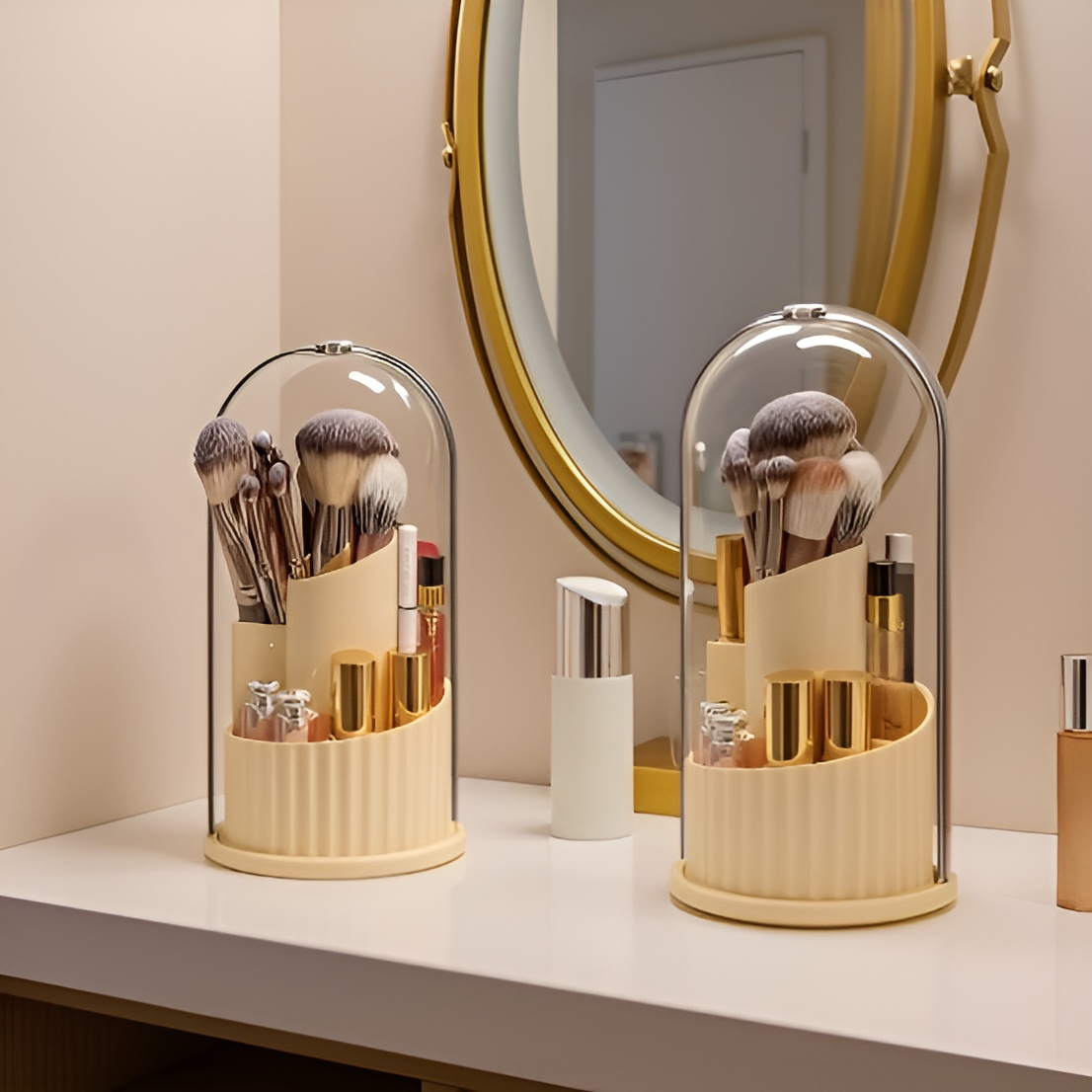 化妝桌整理收納筒實景圖