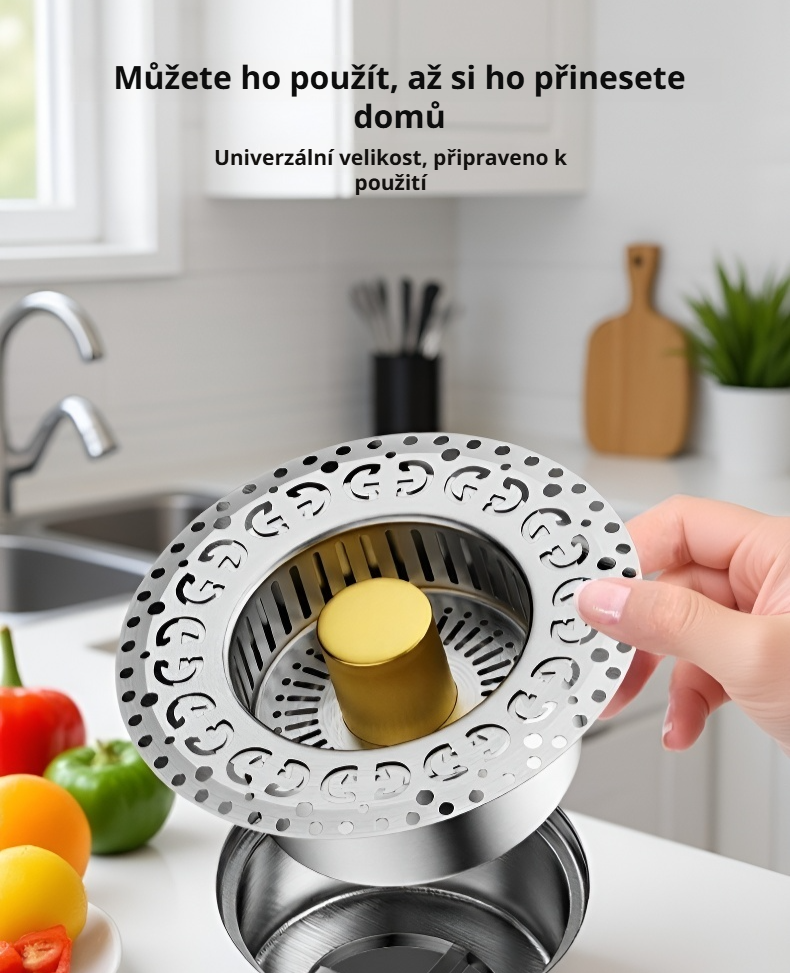 Instalace odtokového uzávěru do dřezu